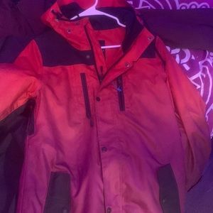 Red and Purple Neff ski coat Women's M